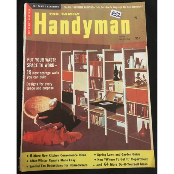 The Family Handyman Magazine 35th Edition VINTAGE Apr. 1957 Vol. 7 No. 2 - Picture 1 of 9